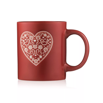 Чашка Ardesto Heart, 320мл, кераміка, червоний AR3074R
