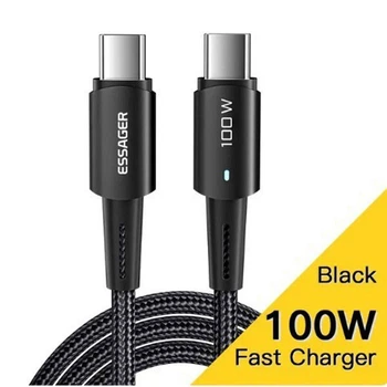 USB кабель CAB-USB-Type-C-to-Type-C-100W-1M-BLACK, Type-C, 1.0 м., Чорний - 641146