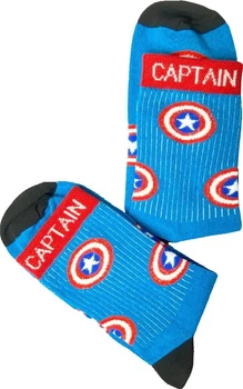 Шкарпетки жіночі високі 1 пара Captain America сині 36-41 р бавовняні