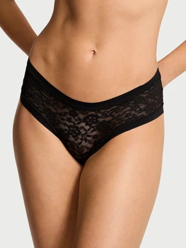 Кружевные трусики чики Victoria's Secret 1159848951 (Черный S)