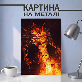 Картина на металле 21х30 (А4) Dota 2 — с персонажем Shadow Fiend, уникальный подарок
