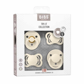 Набор сосок пустышек BIBS Try It Ivory с рождения 0-6 мес