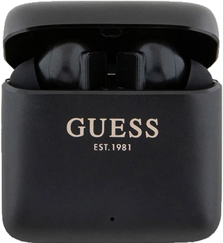 Навушники Guess Printed Logo Bluetooth 5.1 Wireless + Doc Station Black (3666339170288)