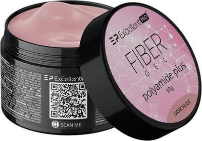 Гель для нарощування нігтів Excellent Pro Fiber Polyamide Plus Dark Nude 50 г (5903900444989)