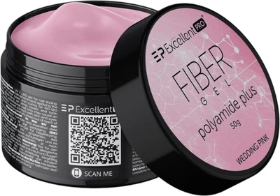 Żel budujący do paznokci Excellent Pro Fiber Polyamide Plus Wedding Pink 50 g (5903900444446)