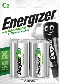Акумулятори Energizer Recharge Power Plus C 2500 mAh 2 шт (7638900138740)