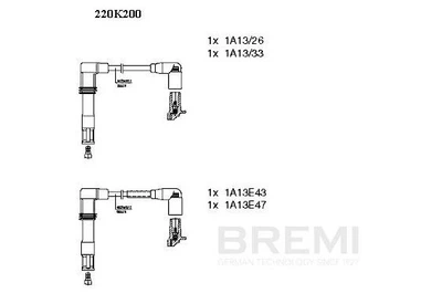 Високовольтні дроти запалювання Bremi (968G100)