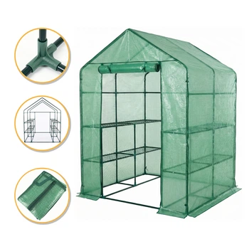 Садова стелаж-теплиця LEOBRO 143x143x195 см на 8 полиць Green (LB-G122)