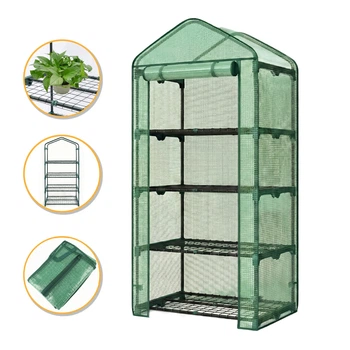 Теплица-стеллаж LEOBRO 159х69х49 см на 4 полки Green (LB-G118)