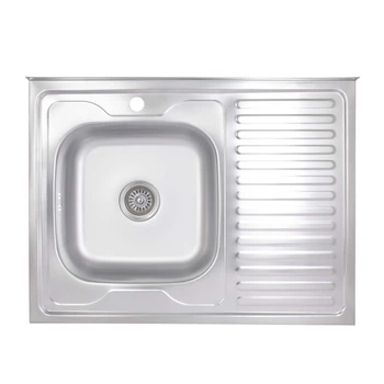 Brinex Мойка накладная 6080-L для кухни Satin 0,6 мм BRIN6080LSAT06