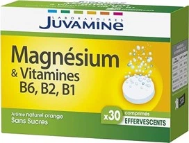 Магній + Вітаміни B1, B2, B6 Juvamine 30 шипучих таблеток (3160920651823)