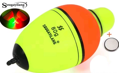 Светящийся поплавок Sougayilang Luminous Fish Floats LED красный/зеленый пенопласт высокой плотности 80 г