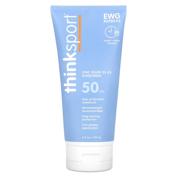Дитячий сонцезахисний крем Think "Thinksport Sunscreen SPF 50+" водостійкий (177 мл)