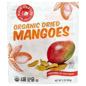 Сушеные плоды манго Made in Nature "Mangoes Sweet & Tangy Supersnacks" (85 г)