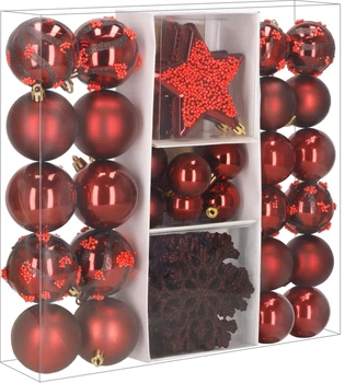 Zestaw bombek choinkowych Springos CA1523 3.5-10 cm 40 szt (5908455303149)