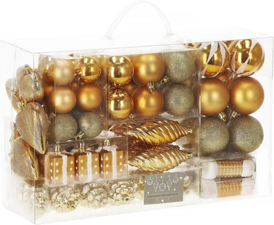 Набір ялинкових кульок Springos CA0161 4/5/6/7/8/10/13 см 72 шт (5907719411149)