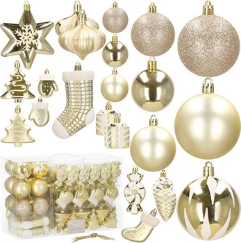 Набір ялинкових кульок Springos CA1167 4/5/6 см 77 шт (5907719461359)