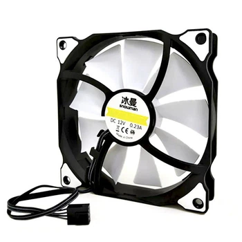 Вентилятор Snowman F120 120мм 4-pin, 45CFM, корпусний кулер для ПК без підсвітки (IN-636389)