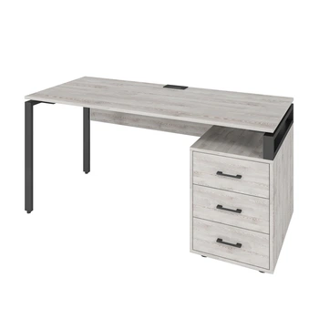 Офисный письменный стол Loft Details LM160b сосна лофт белая с царгой 36