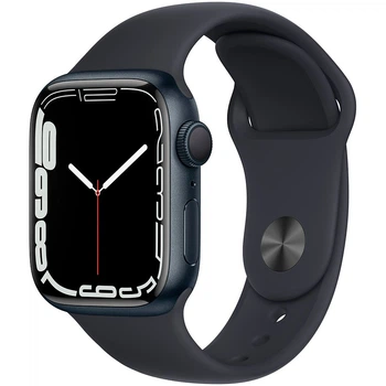 Смарт-годинник Apple Watch Series 7 GPS, 41mm, Midnight, Midnight Sport Band (Grade C) БУ - Б/В