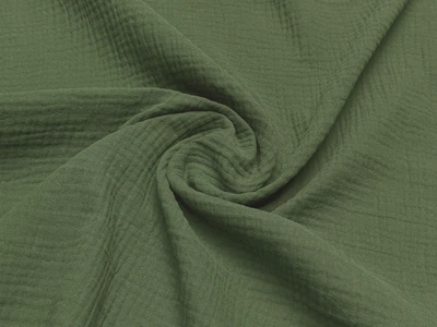 Ткань Муслин двухслойный хаки, пог. м. (м61, 2510030, к24)