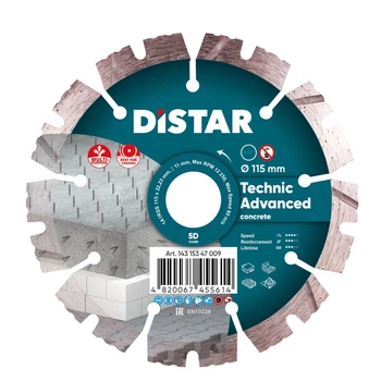 Алмазный диск Distar Technic Advanced 1A1RSS 115х22.23 мм (14315347009)
