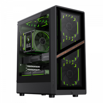 GAMEMAX Корпус комп'ютерний Mini Tower без блока живлення m-atx,itx, Tempered Glass,Mesh,USB2.0*1,USB3.0*1, aeris 330 gb