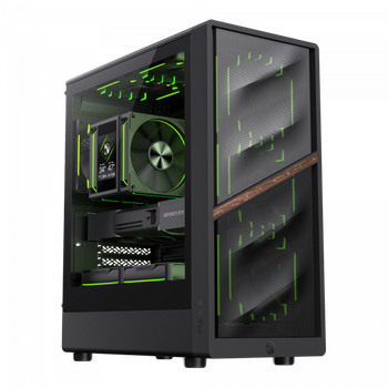 GAMEMAX Корпус комп'ютерний Mini Tower без блока живлення m-atx,itx, Tempered Glass,Mesh,USB2.0*1,USB3.0*1, aeris 330 mb
