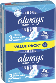 Гигиенические прокладки Always Ultra Day Super Extra размер 3, 14 шт