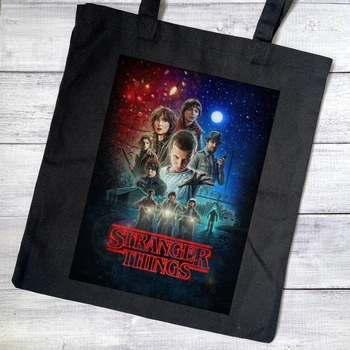 Эко сумка, шопер с принтом Stranger things Очень странные дела 40х37 см (ДД00108)