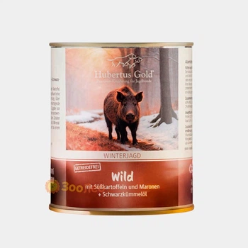 Консервований корм Hubertus Gold Wild для собак, дичина та батат, 800 г
