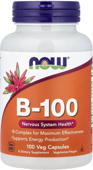 Комплекс вітамінів групи B Now Foods B-100 100 веганських капсул (733739004369)