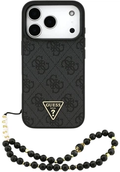 Панель Guess 4G Strap Triangle Logo MagSafe для Apple iPhone 17 Pro Black (3666339526481)