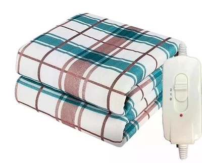 Електропростирадло з підігрівом двоспальне 150х180 см Electric Blanket – Туреччина, 140 Вт, в клітинку