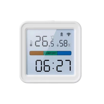 Датчик температуры и влажности Tuya WiFi с LCD-дисплеем