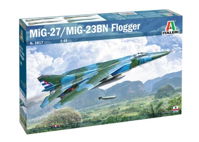 Збірна модель 1:48 літак винищувач-бомбардувальник MiG-27/MiG-23BN Flogger Italeri 2817