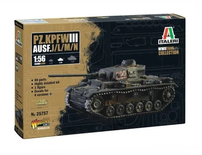 Збірна модель 1:56 танк Pz. Kpfw. III Ausf. J/L/M/N Italeri 25757
