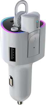 Bluetooth гарнитура для водителя (Моно) с шумоподавлением, 20 часов разговора, Черная