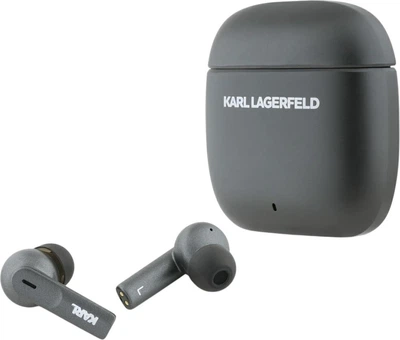 Słuchawki Karl Lagerfeld Metal Printed Logo ANC/ENC Black (KLTWSM1ALELK)