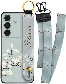 Чохол SHLab Samsung Galaxy A17 A175 Flower White + два ремінця з карабіном (43410)