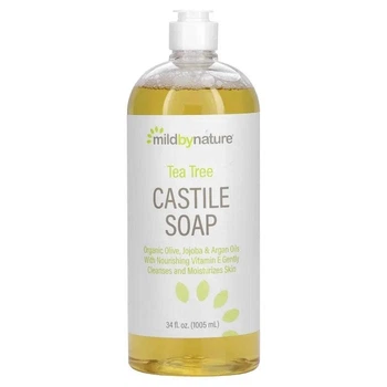 Мило кастильське, з чайним деревом Mild By Nature Tea Tree Castile Soap, 1005 мл