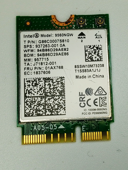 Wi-fi+BT модуль M.2 Intel Wireless-AC 9560 9560NGW (937263-001) Б/В
