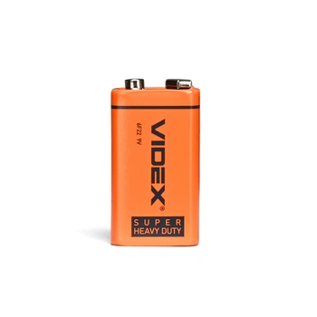 Крона солевая (6F22), Videx, 1 шт, 9V, Shrink