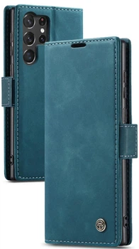 Чохол-книжка CaseMe із нубуку для Samsung S22 Ultra Бірюзовий