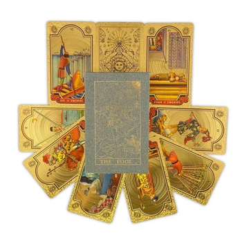 Карты таро Золотое пластиковое таро Райдера Уэйта (Gold Foil Tarot)