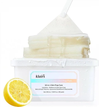 Пади для обличчя з вітаміном C Dear, Klairs Freshly Juiced Vitamin Skin Prep Pads 80 pads