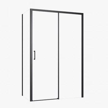 Душова кабіна Sunways Vision 120x80х190 см без піддону прямокутна чорний профіль скло прозоре 6 мм (C15563)