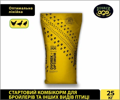 Стартовий комбікорм для бройлерів та ін. видів птиці, DVOREK 25 кг (ПК-1)