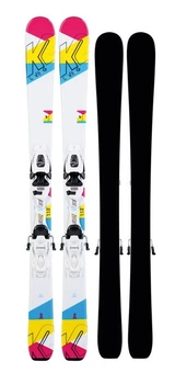 Лижі гірські дитячі (комплект) K2 LUV BUG 4.5+FDT JR 124см White/multicolor (10D0809.109.1+10D1019.109.1)