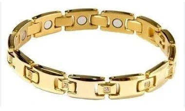 Титановый магнитный браслет женский Tiens Group Тяньші 19,5 см Gold
